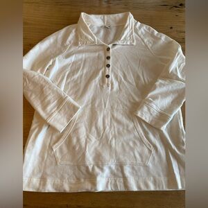 Simply Noelle Henley Long‎ Sleeve Sweatshirt White Women’s XL Preloved